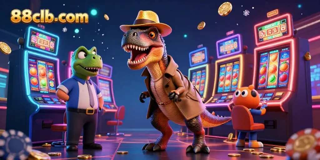Experience thrilling gameplay at 88clb-com with a velociraptor counter and interactive slot machines.