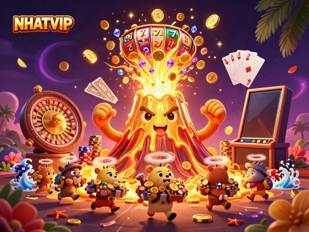 Win big at NHATVIP with thrilling slots and an explosive treasure volcano!
