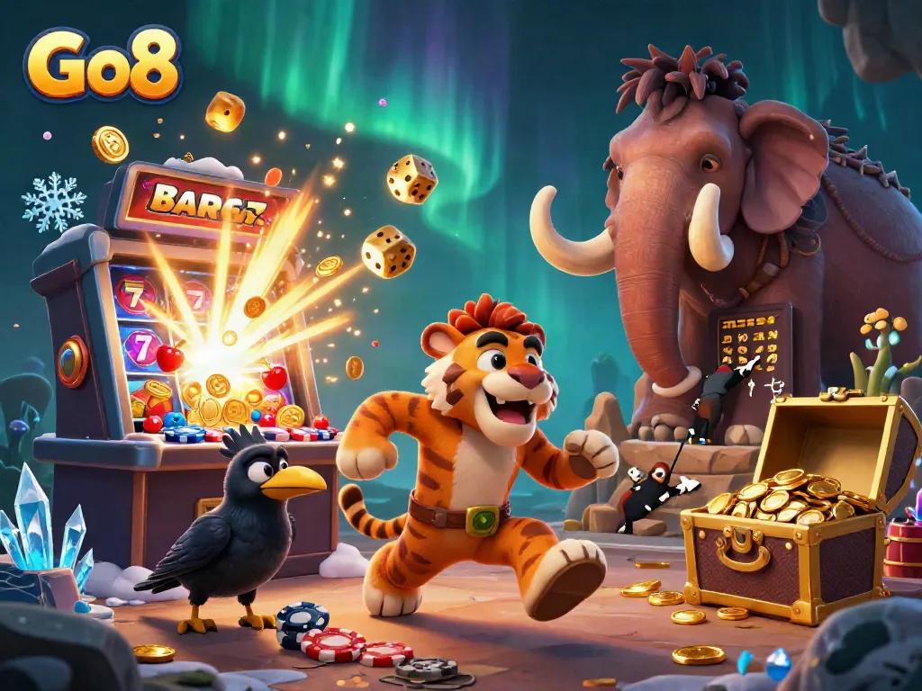 Go8 online casino offers thrilling jackpots with animated characters and vibrant visuals.