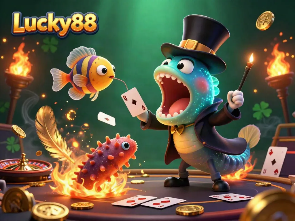 Experience thrilling casino adventures with Lucky88, featuring magical underwater characters and vibrant gaming elements.