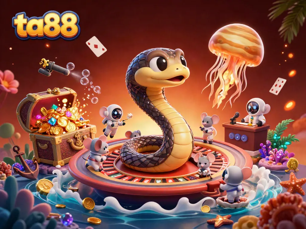 Experience ta88 with a thrilling cosmic roulette as astronaut mice bet on Saturn's rings.
