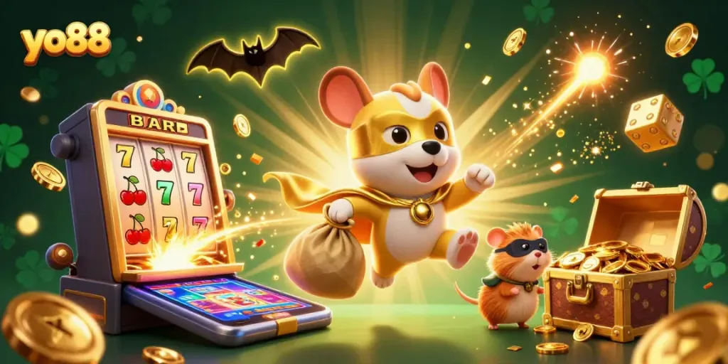 Engage with exciting yo88 gaming action featuring dynamic characters and casino elements.