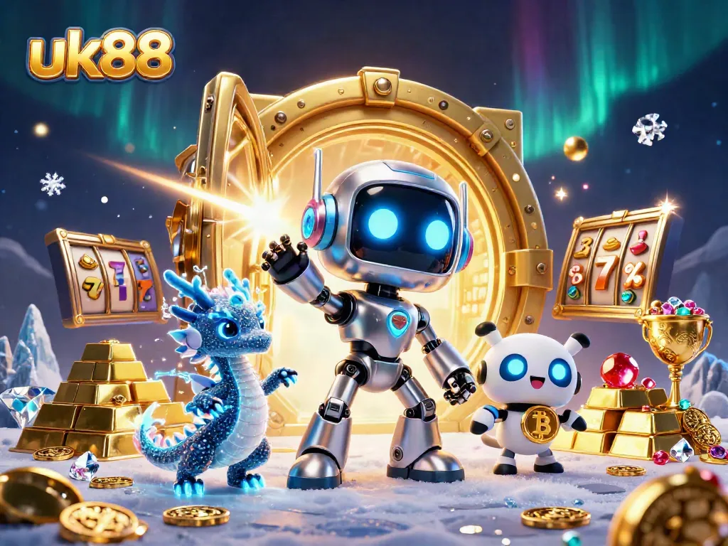 Experience thrilling gameplay at uk88 with a cyberpunk mascot, AI dragon, and exciting slots.