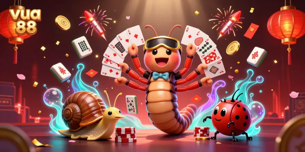 Experience vibrant gaming at vua 88 with immersive characters and rich casino elements in 3D.