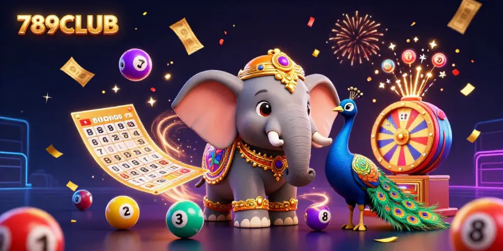 Engage in the vibrant world of 789CLUB with festive gameplay visuals featuring characters and dynamic casino elements.