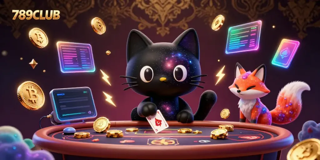 Spin to win with 789CLUB in an ultra-detailed cosmic casino scene filled with vibrant gaming elements.