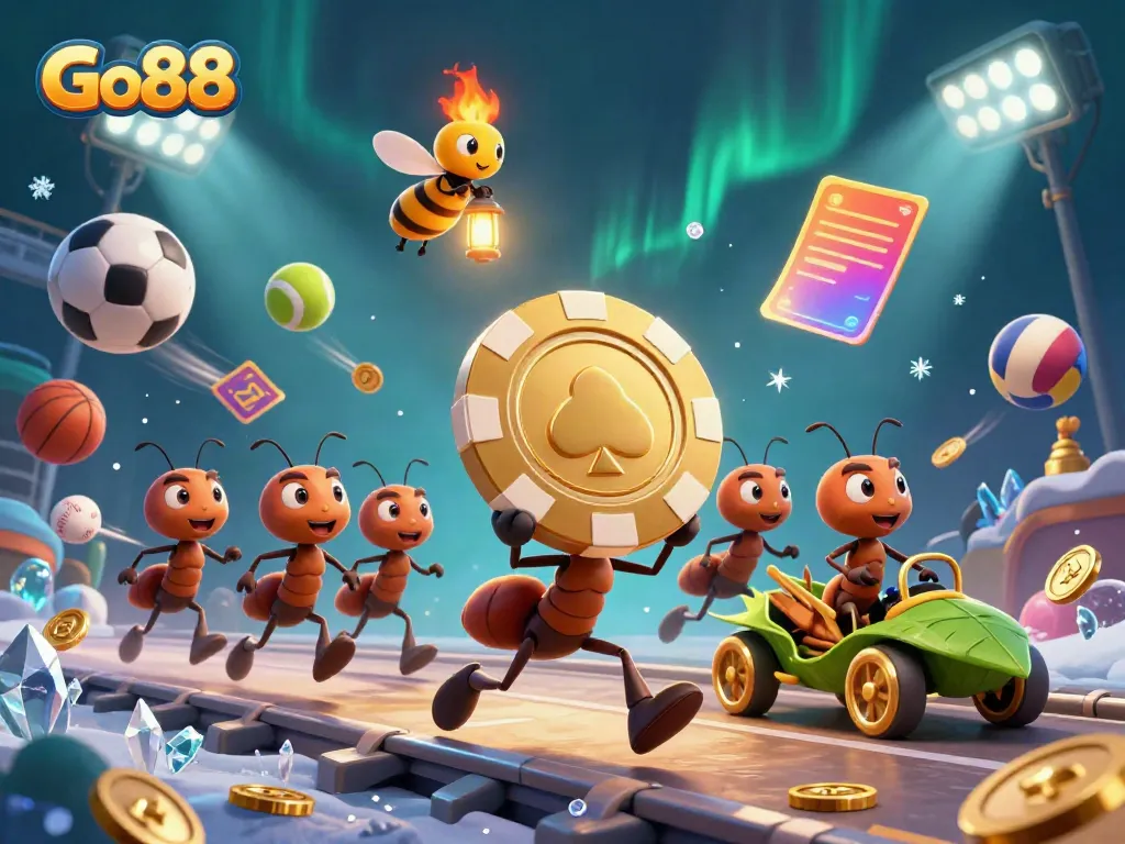 Go88 transforms gameplay with fun dynamic 3D cartoon heist characters and vibrant casino elements.