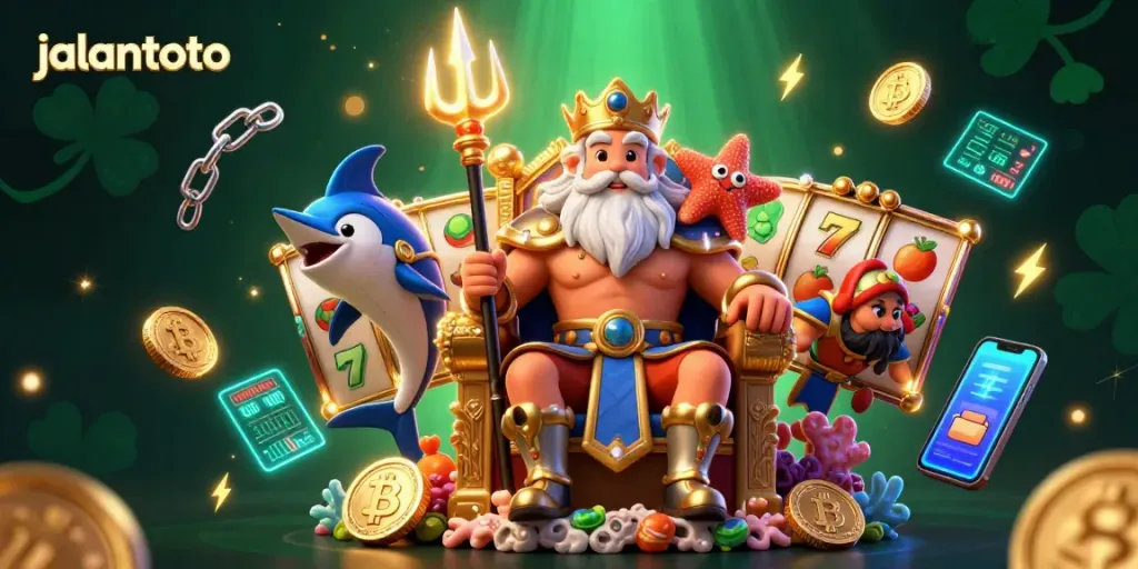 Experience exhilarating wins at jalantoto with vibrant slot reels and charming coral-themed characters.