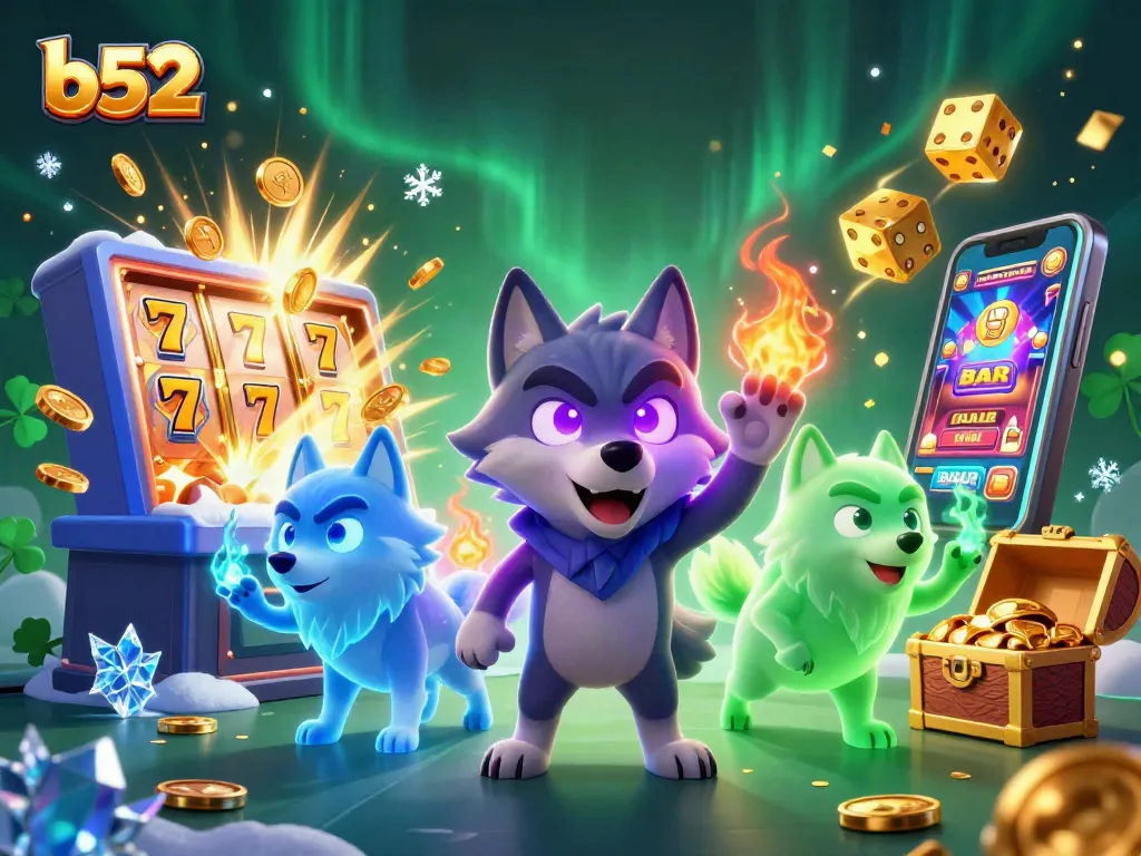 Experience the excitement of b52 slots with dynamic characters and vibrant casino elements